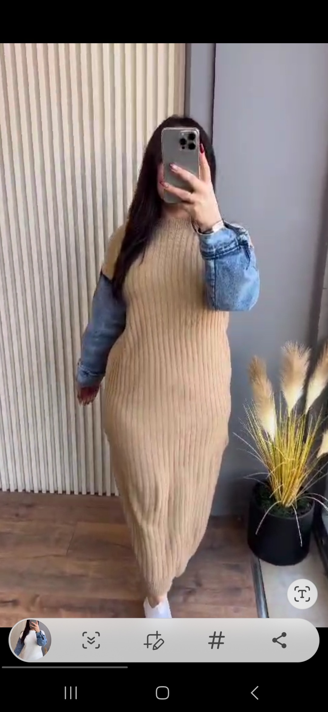 Robe manche jeans