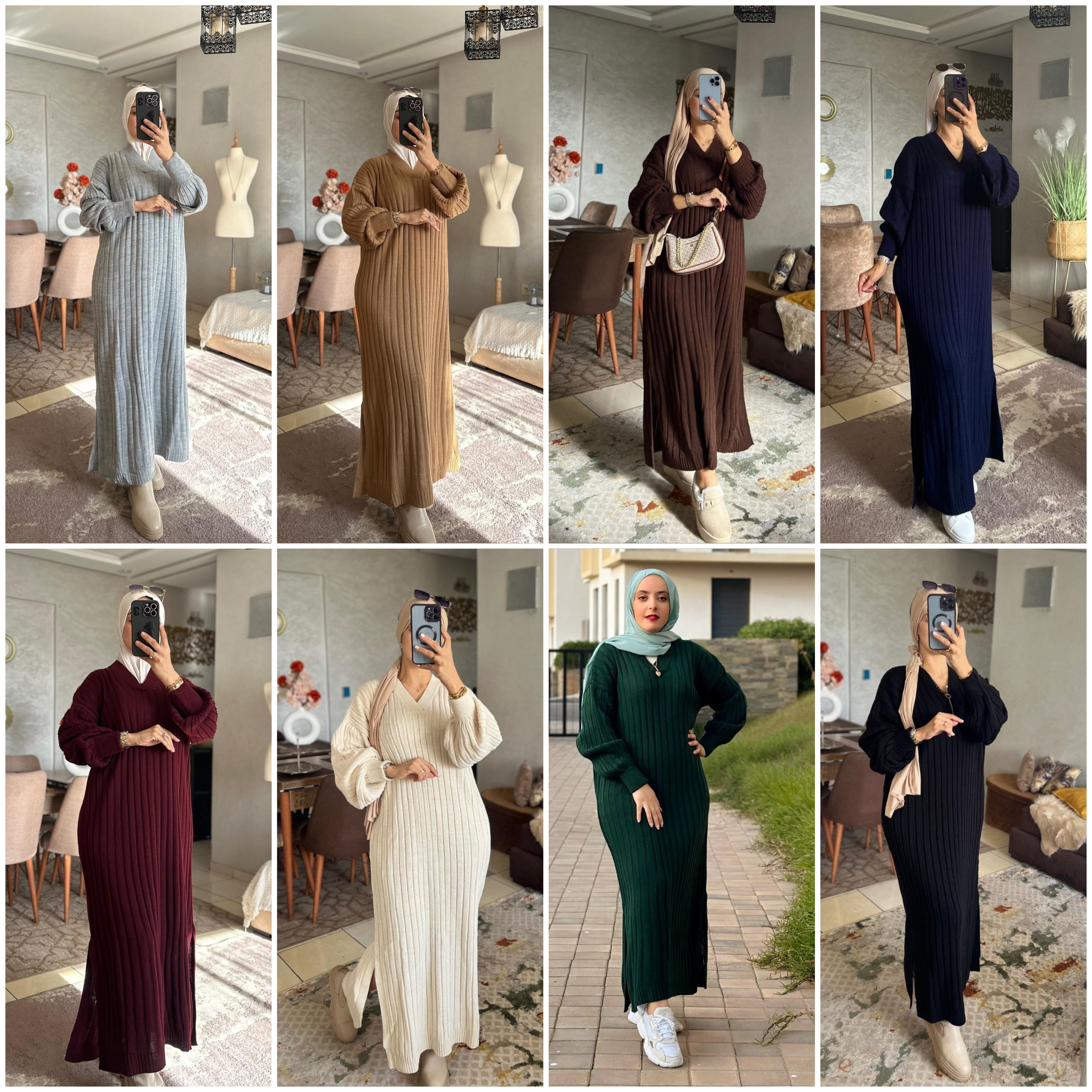 Robe col v 1850
