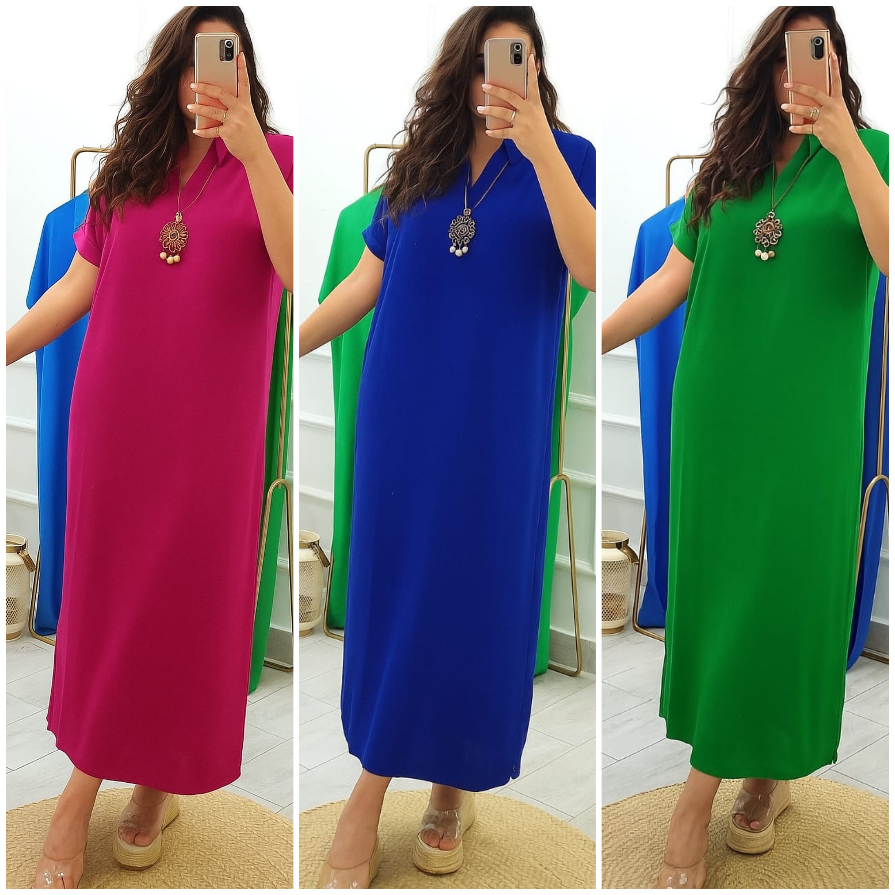 Robe crêpe rosa