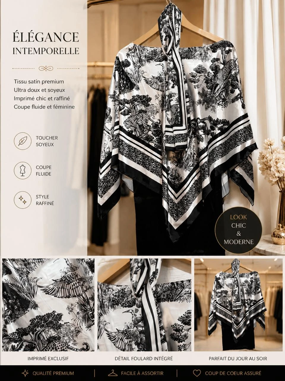 Ensemble satin simple